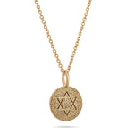 Classic Star of David pendant necklace in 18K gold vermeil displayed on a white background.