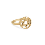 Curved Star of David Ring in 18K Gold Vermeil – side angle view