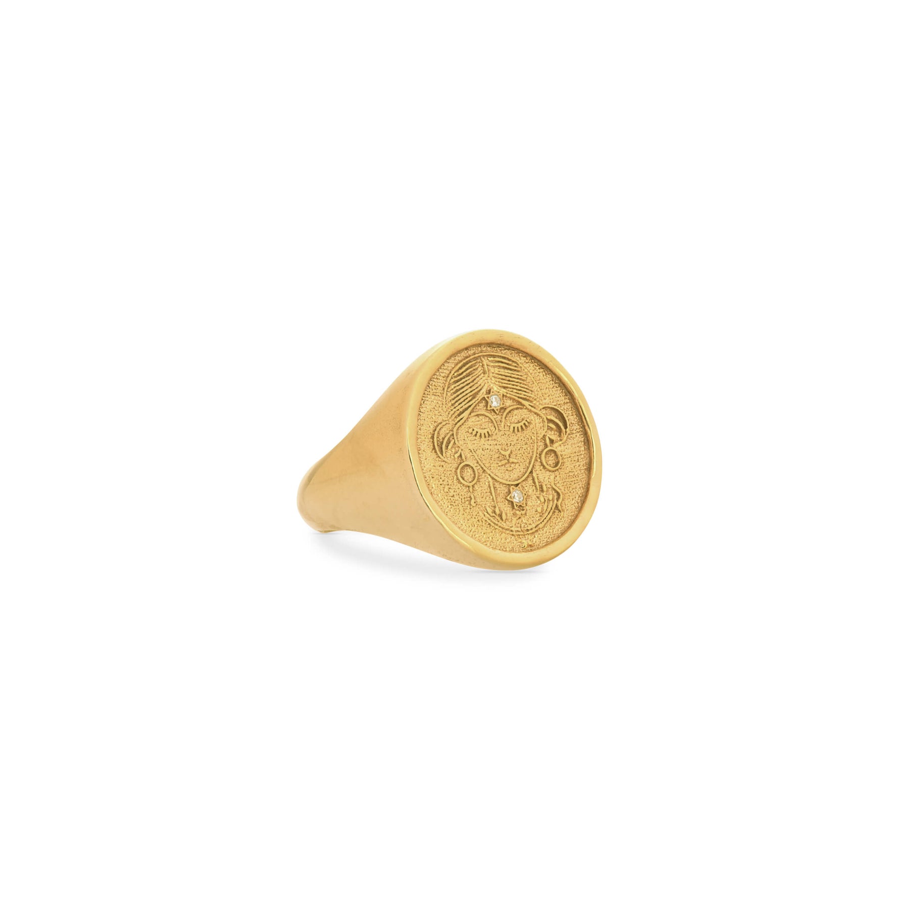Rachel Ring side profile highlighting band and craftsmanship.