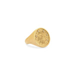 Sarah Ring shown at an angle highlighting its sculpted form